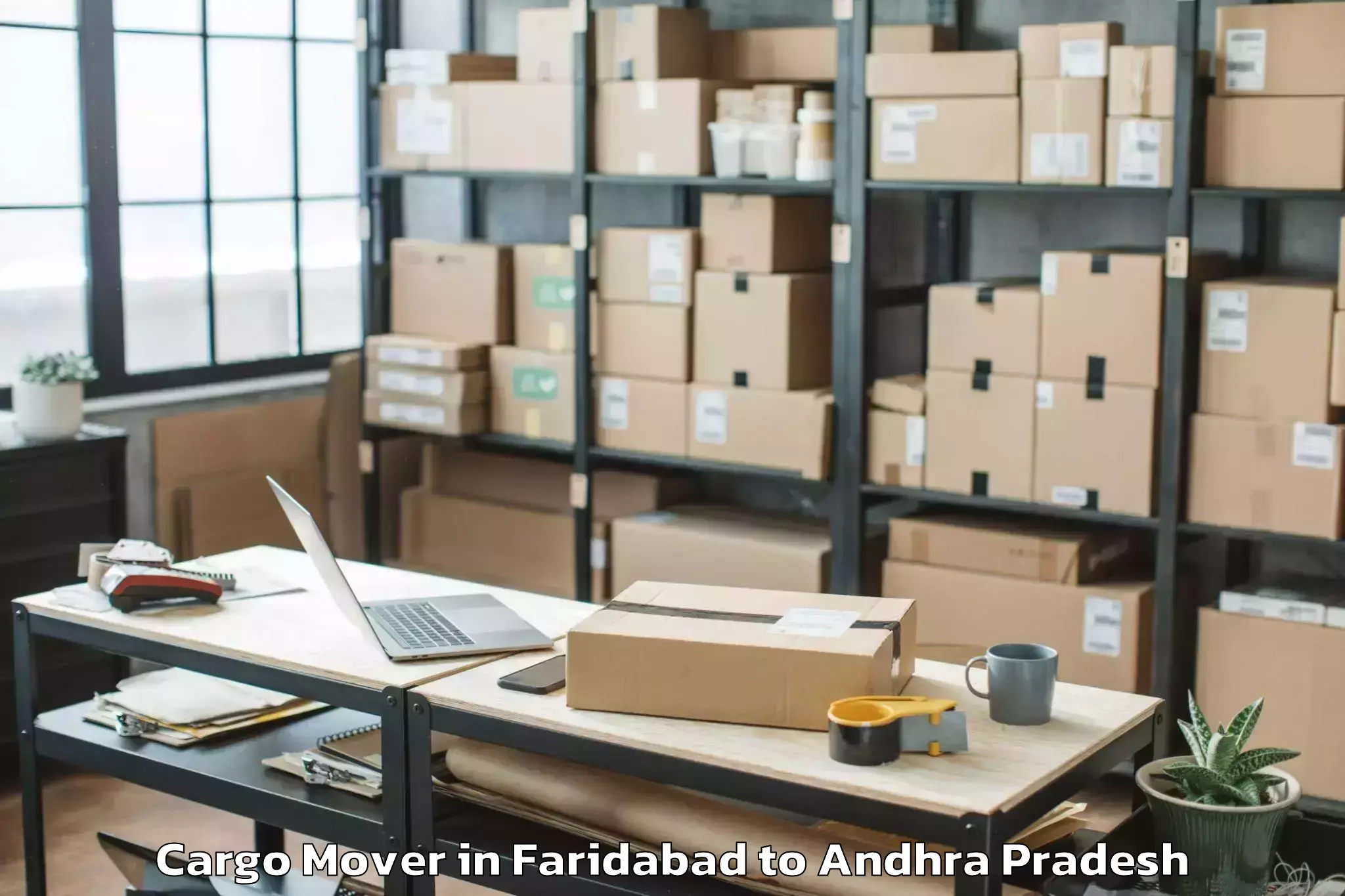 Book Faridabad to Ongole Cargo Mover Online